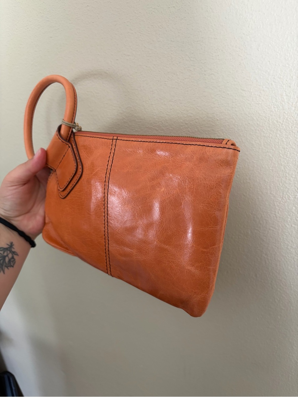 HOBO Leather Hobo Wristlet with Round Handle - Picture 4 of 9